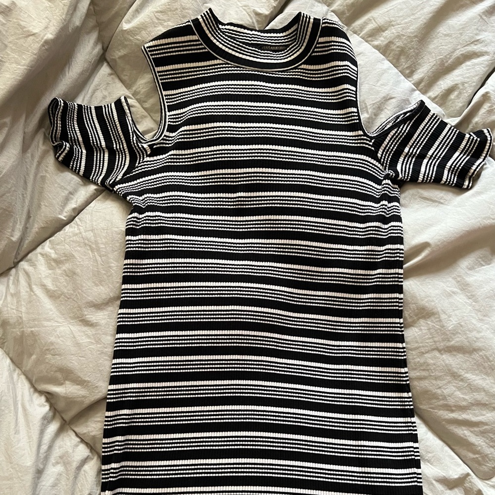 Striped body con dress